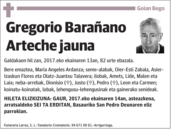 Gregorio Barañano Arteche