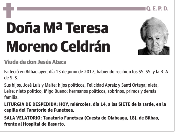 Mª Teresa Moreno Celdrán