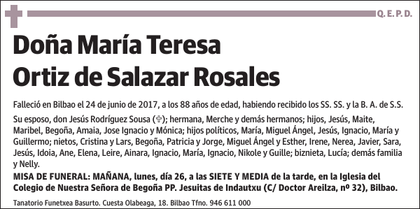 María Teresa Ortiz de Salazar Rosales