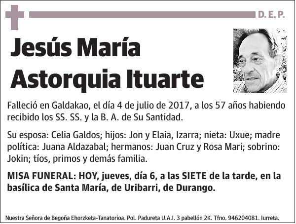 Jesús María Astorquia Ituarte