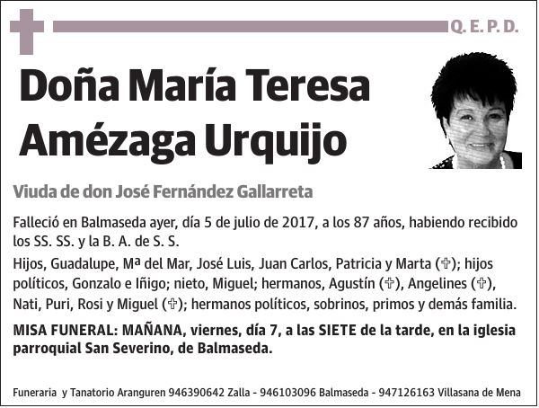 María Teresa Amézaga Urquijo