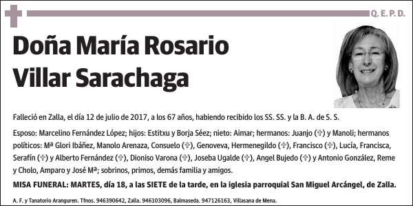 María Rosario Villar Sarachaga