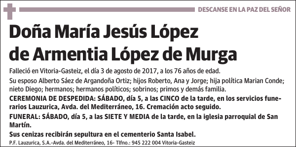 María Jesús López de Armentia López de Murga