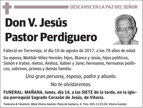 V. Jesús Pastor Perdiguero