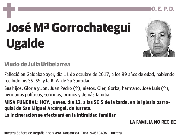 José Mª Gorrochategui Ugalde
