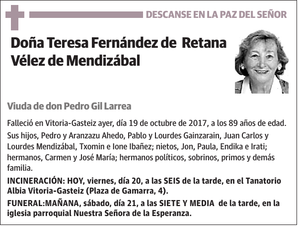 Teresa Fernández de Retana Vélez de Mendizábal