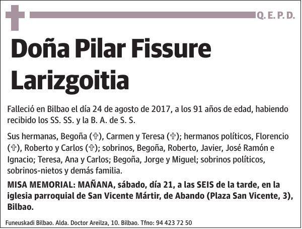 Pilar Fissure Larizgoitia