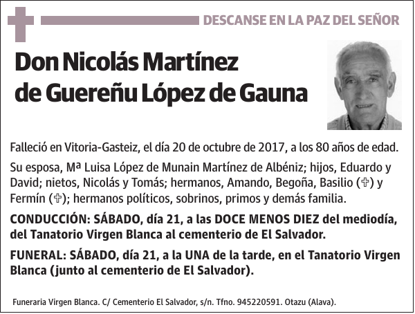 Nicolás Martínez de Guereñu López de Gauna