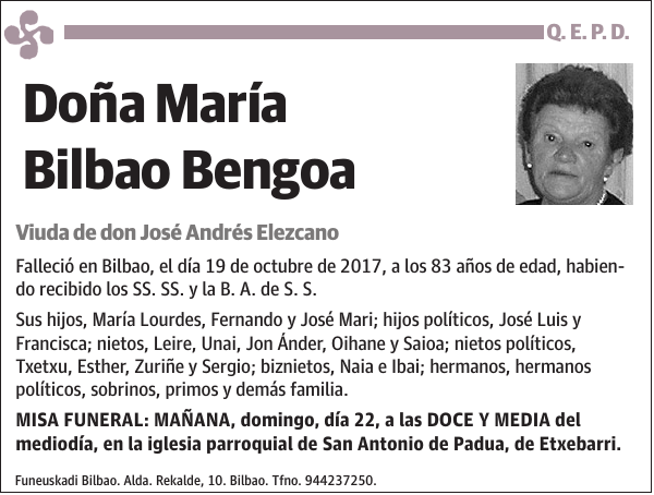 María Bilbao Bengoa