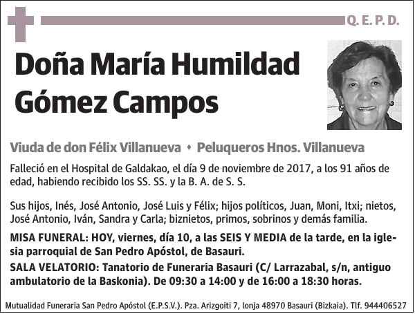 María Humildad Gómez Campos