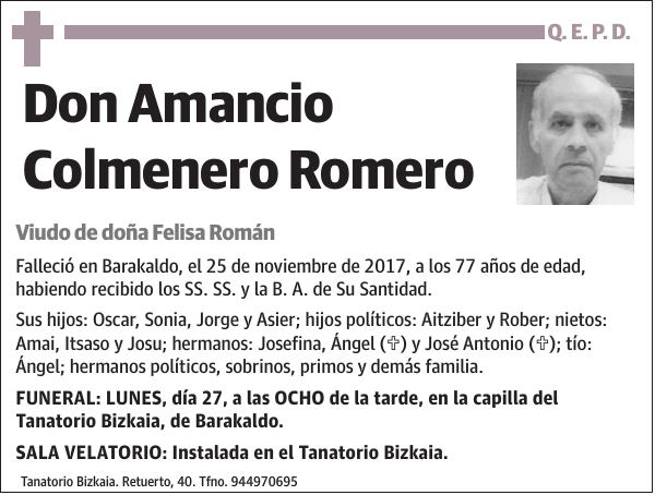 Amancio Colmenero Romero