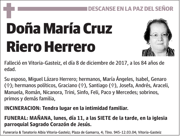 María Cruz Riero Herrero