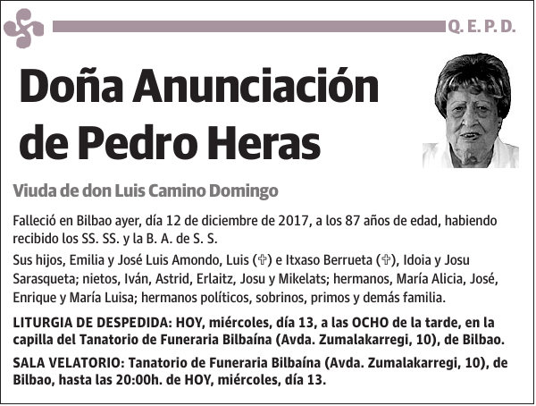 Anunciación de Pedro Heras