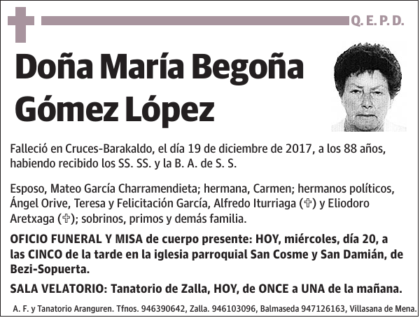 María Begoña Gómez López