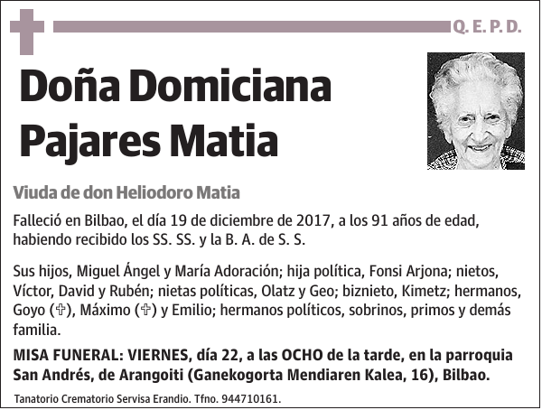 Domiciana Pajares Matia
