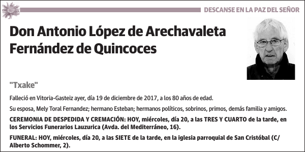 Antonio López de Arechavaleta Fernández de Quincoces