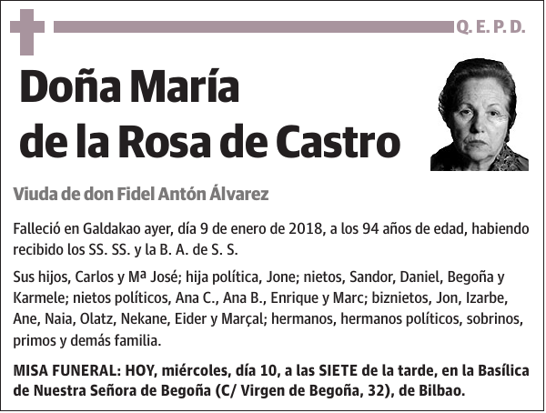 María de la Rosa de Castro