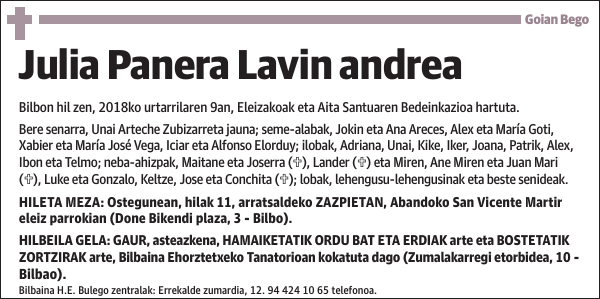 Julia Panera Lavin
