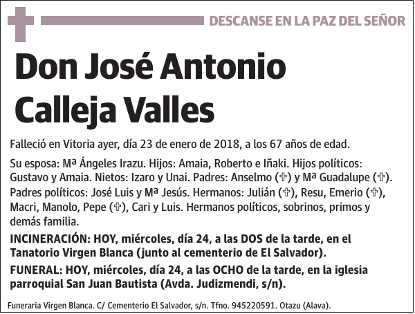 José Antonio Calleja Valles