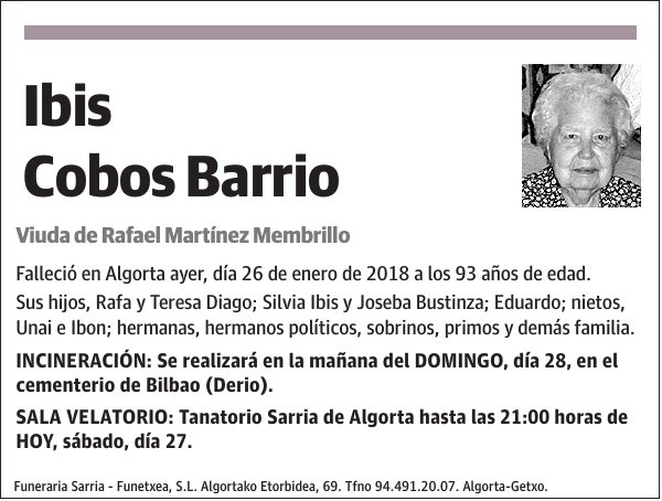 Ibis Cobos Barrio