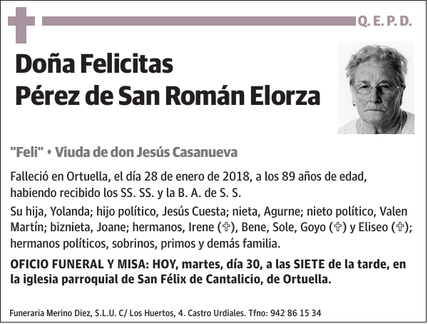 Felicitas Pérez de San Román Elorza