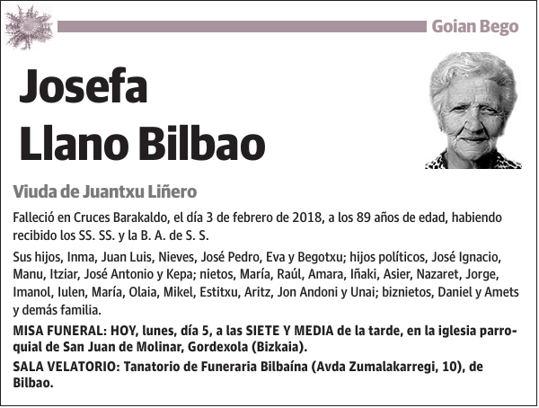 Josefa Llano Bilbao