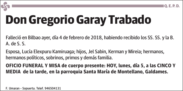 Gregorio Garay Trabado