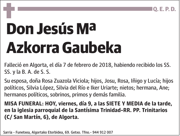 Jesús Mª Azkorra Gaubeka