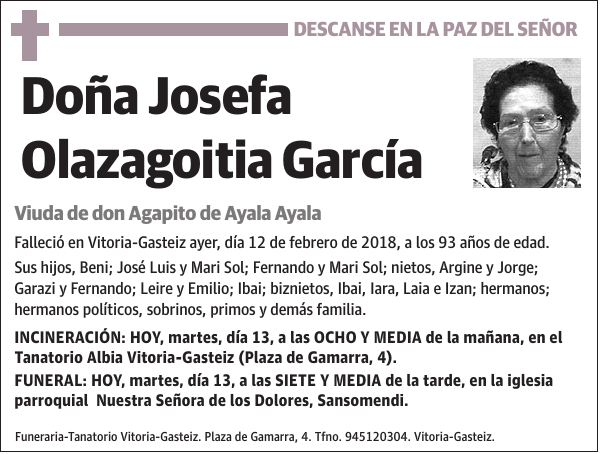 Josefa Olazagoitia García