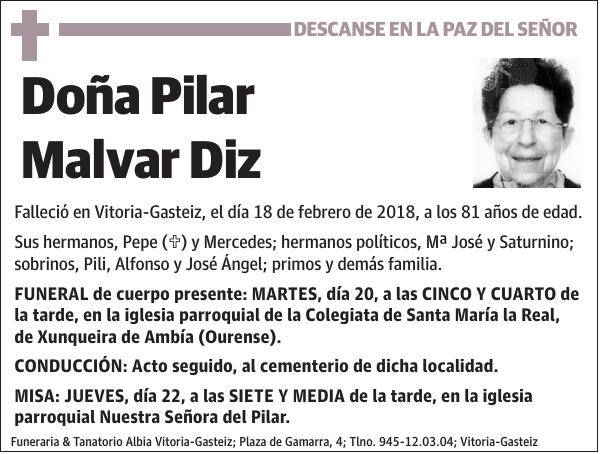 Pilar Malvar Diz