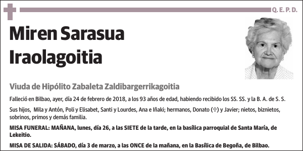 Miren Sarasua Iraolagoitia