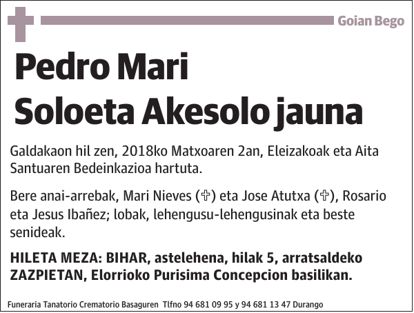 Pedro Mari Soloeta Akesolo