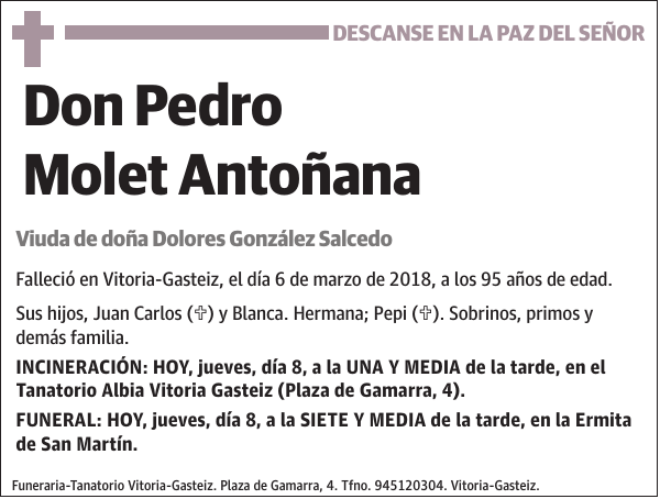 Pedro Molet Antoñana
