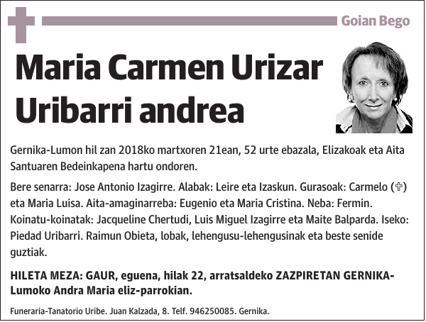Maria Carmen Urizar Uribarri