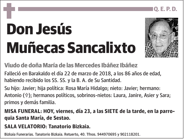 Jesús Muñecas Sancalixto