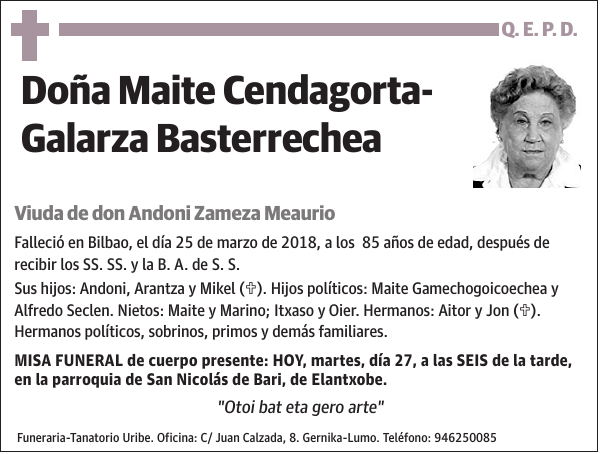 Maite Cendagorta- Galarza Basterrechea