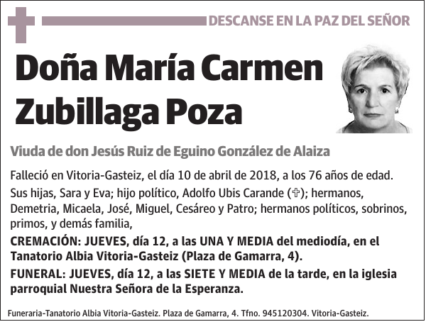 María Carmen Zubillaga Poza