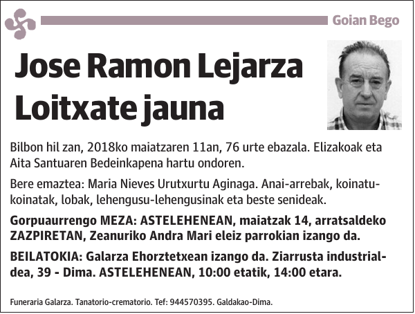 Jose Ramon Lejarza Loitxate