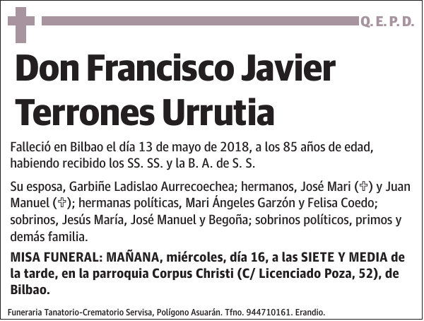 Francisco Javier Terrones Urrutia