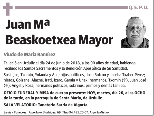 Juan Mª Beaskoetxea Mayor