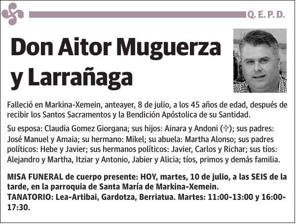 Aitor Muguerza y Larrañaga