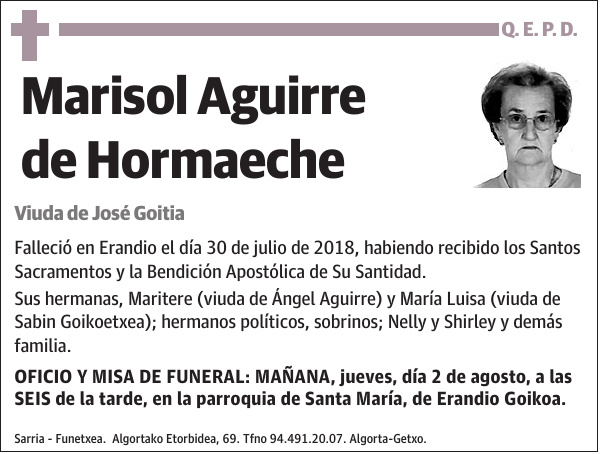 Marisol Aguirre de Hormaeche
