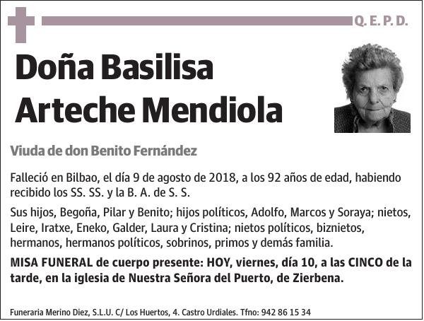 Basilisa Arteche Mendiola