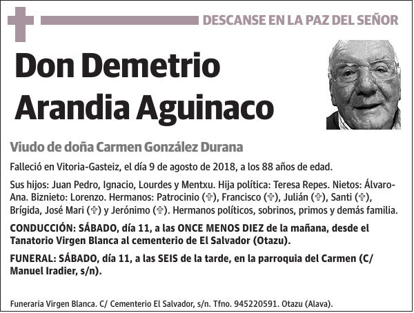 Demetrio Arandia Aguinaco