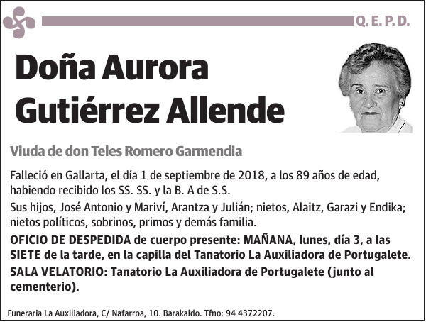 Aurora Gutiérrez Allende
