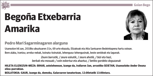 Begoña Etxebarria Amarika