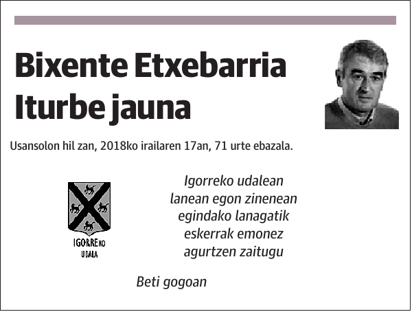Bixente Etxebarria Iturbe