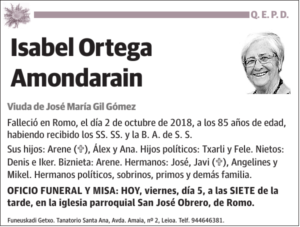 Isabel Ortega Amondarain