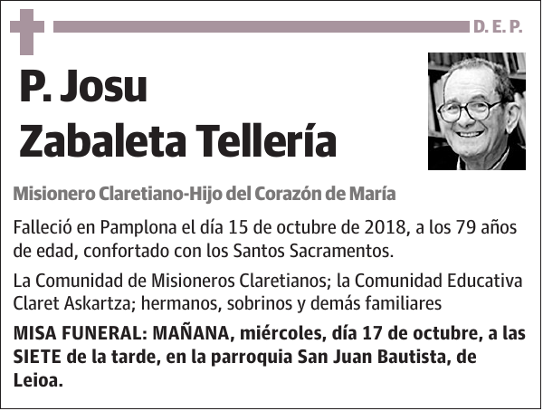 Josu Zabaleta Tellería