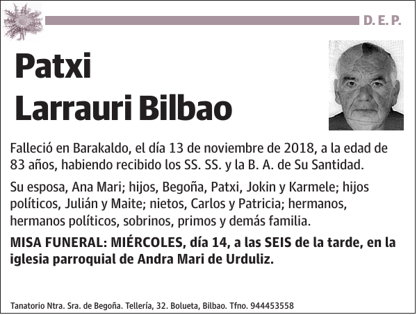 Patxi Larrauri Bilbao